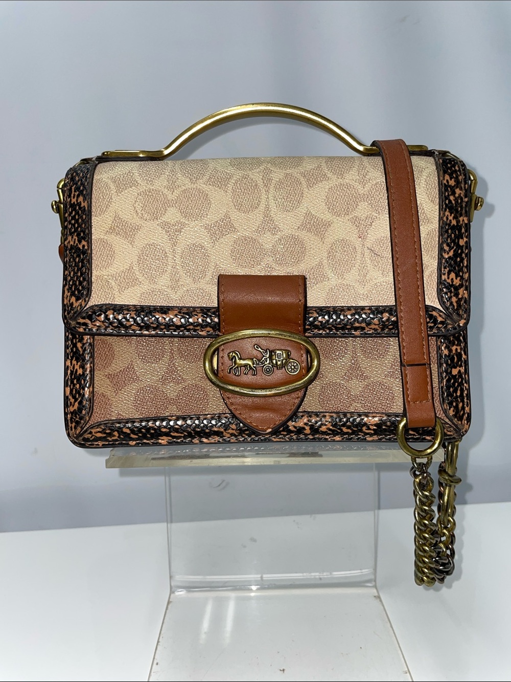 DESIGNER INSPIRED HANDBAG WITH CROSSBODY STRAP FTL-08-148